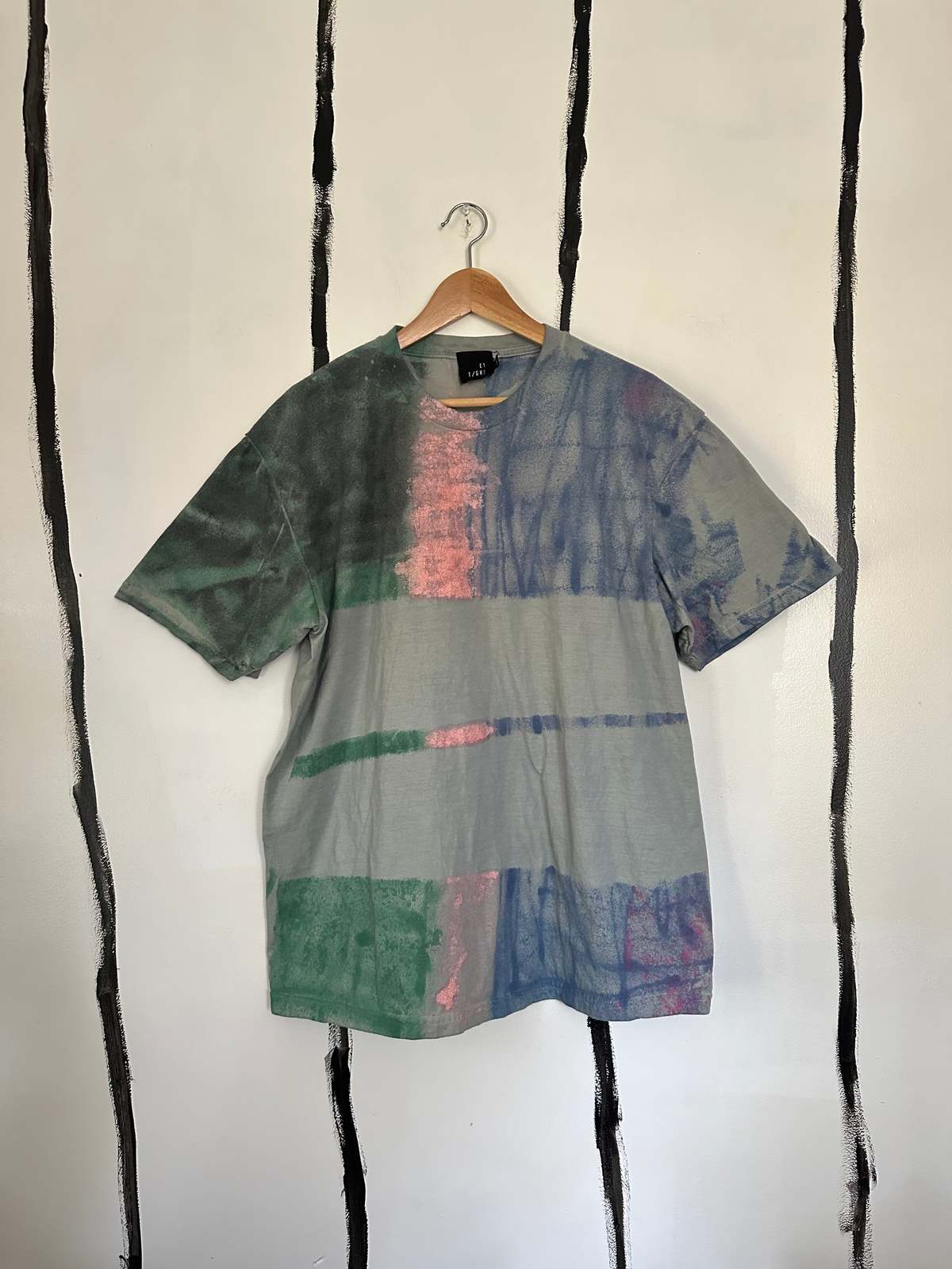 Audrey Louise Reynolds ALR Oversized Honduran Cotton Airbrush Stripes Shirt - Rad Plaid - Image 2 of 5