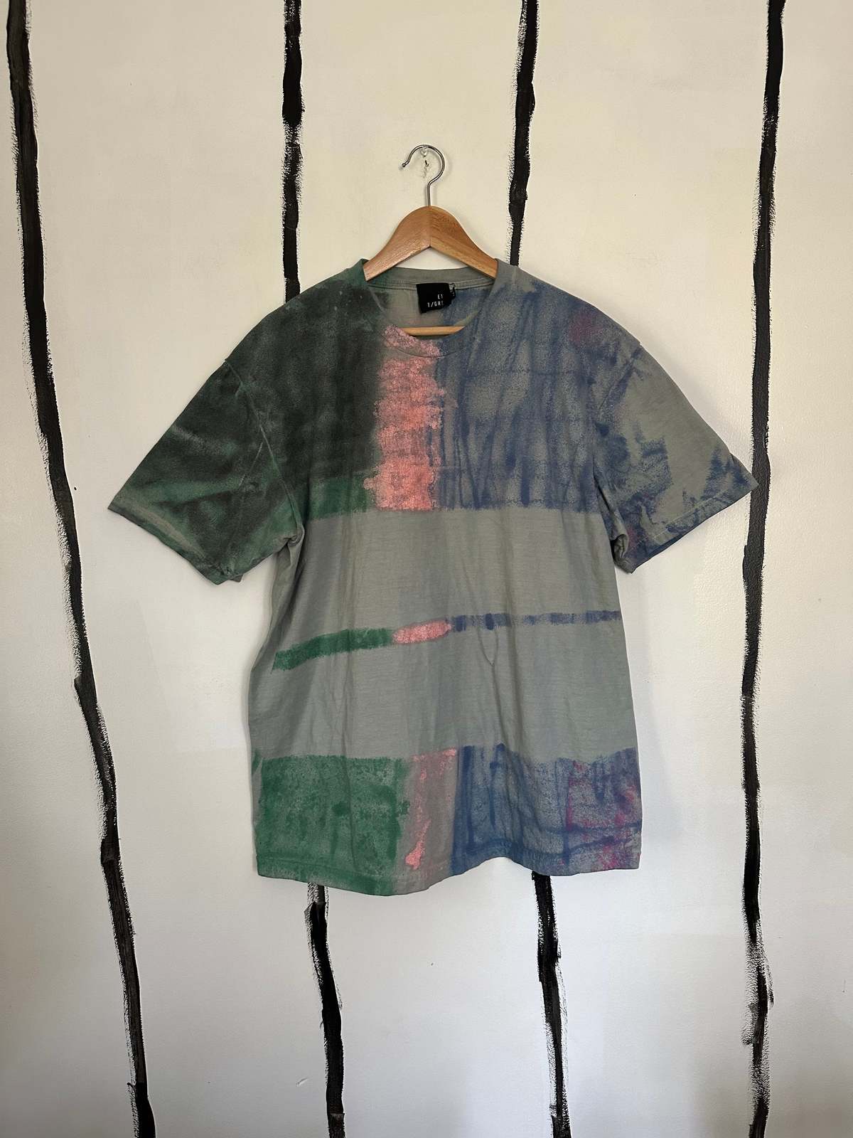 Audrey Louise Reynolds ALR Oversized Honduran Cotton Airbrush Stripes Shirt - Rad Plaid - Image 3 of 5