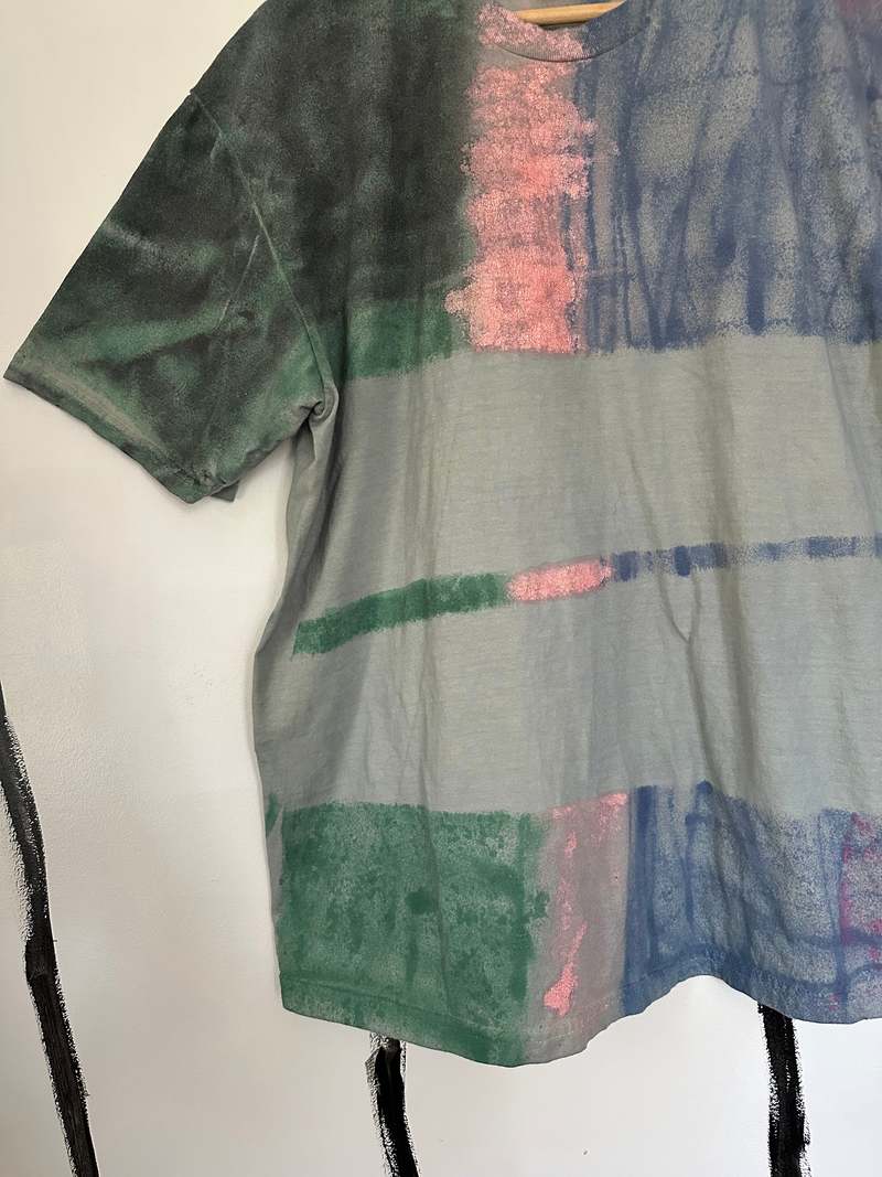 Audrey Louise Reynolds ALR Oversized Honduran Cotton Airbrush Stripes Shirt - Rad Plaid