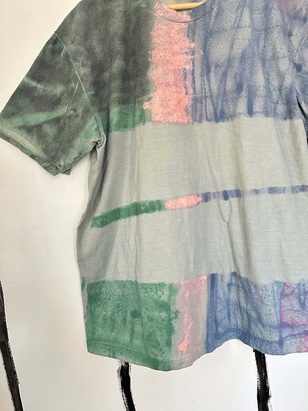 Audrey Louise Reynolds ALR Oversized Honduran Cotton Airbrush Stripes Shirt - Rad Plaid