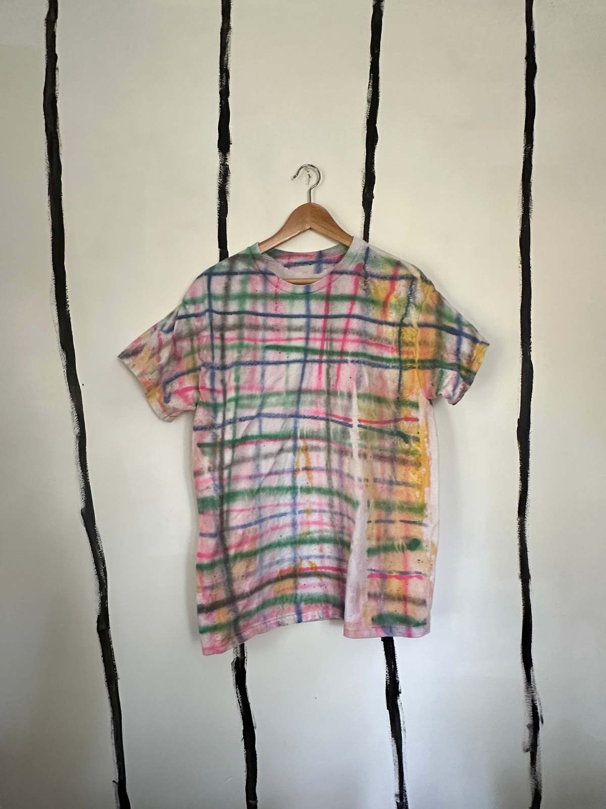Audrey Louise Reynolds USA Cotton Unisex Rad Plaid Cray Cray T-Shirt - Image 1 of 4