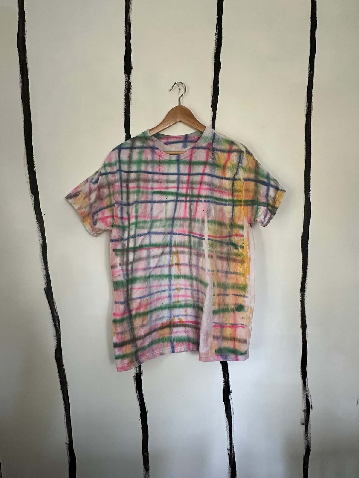 Audrey Louise Reynolds USA Cotton Unisex Rad Plaid Cray Cray T-Shirt - Image 4 of 4