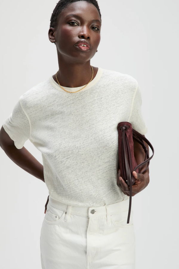 soldout.nyc The Linen Perfect Tee - Cream