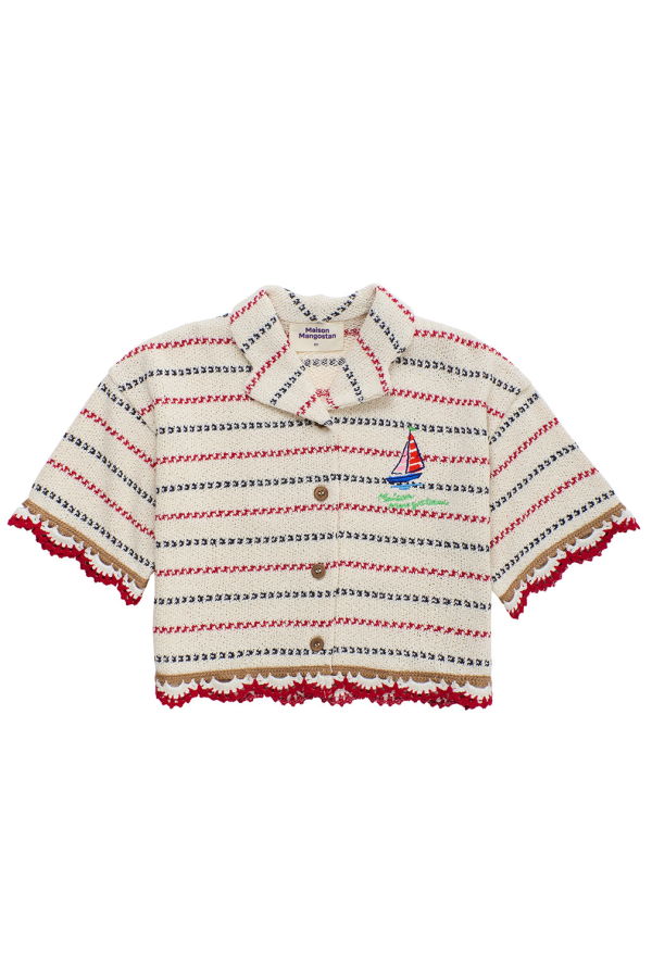 KIDS Maison Mangostan Child Barcos Knit Shirt - Cream