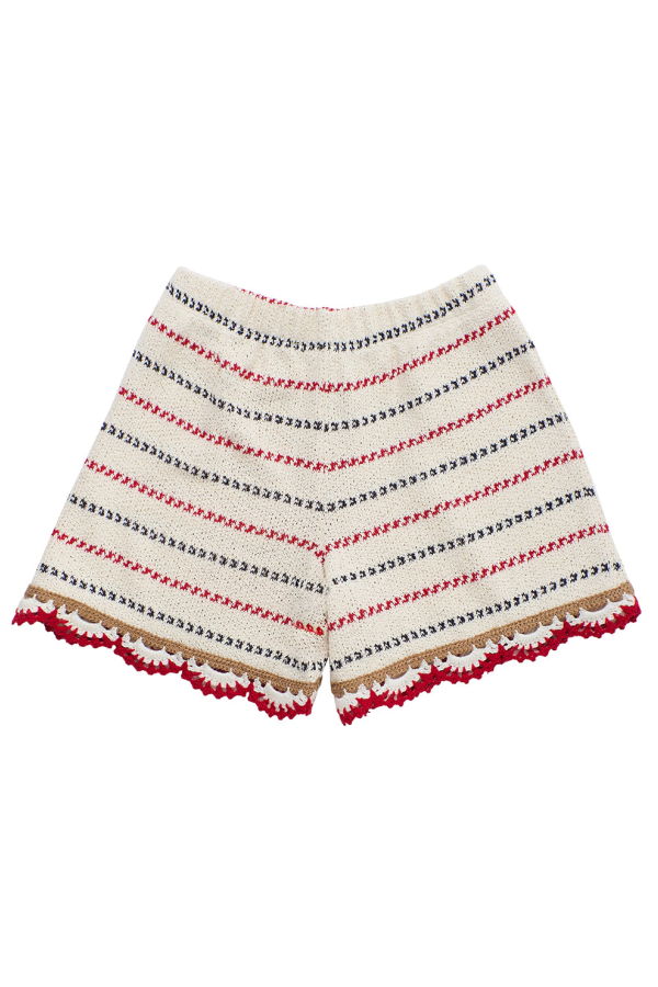 KIDS Maison Mangostan Barcos Knit Shorts - Cream