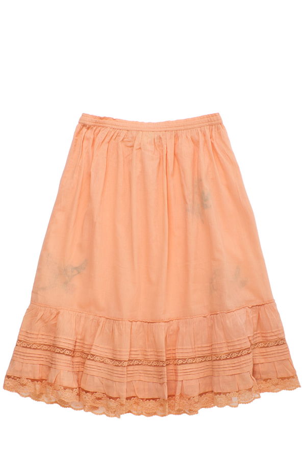 KIDS Maison Mangostan Child Birds Embroidered Skirt - Orange
