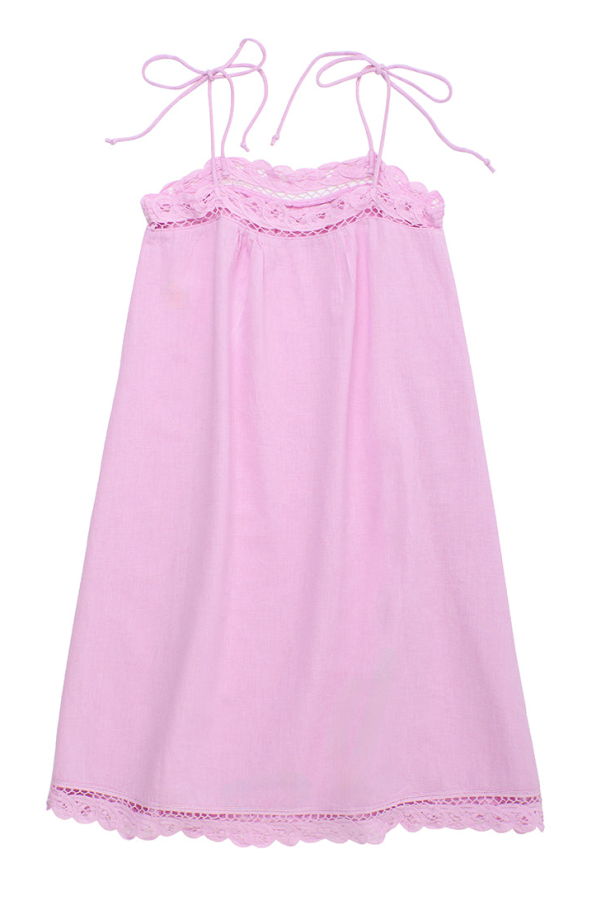 KIDS Maison Mangostan Crochet Dress - Pink