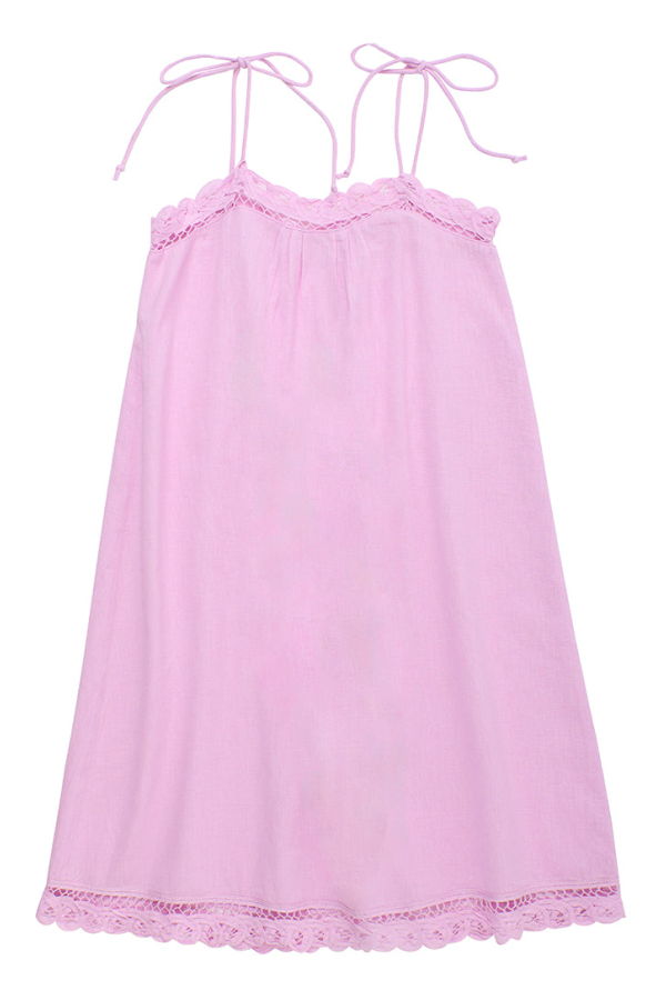 KIDS Maison Mangostan Crochet Dress - Pink