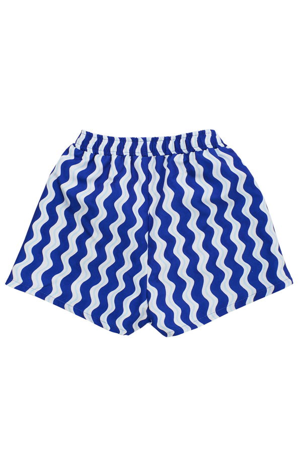 KIDS Maison Mangostan Child Loros Wavy Swim Shorts - Blue