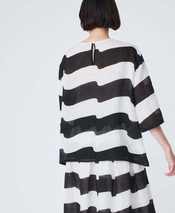 MINA PERHONEN Linen Wind Flag Top