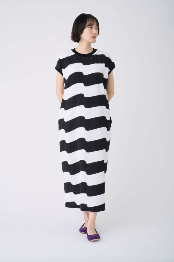 MINA PERHONEN Wind Flag Jersey Cap Dress