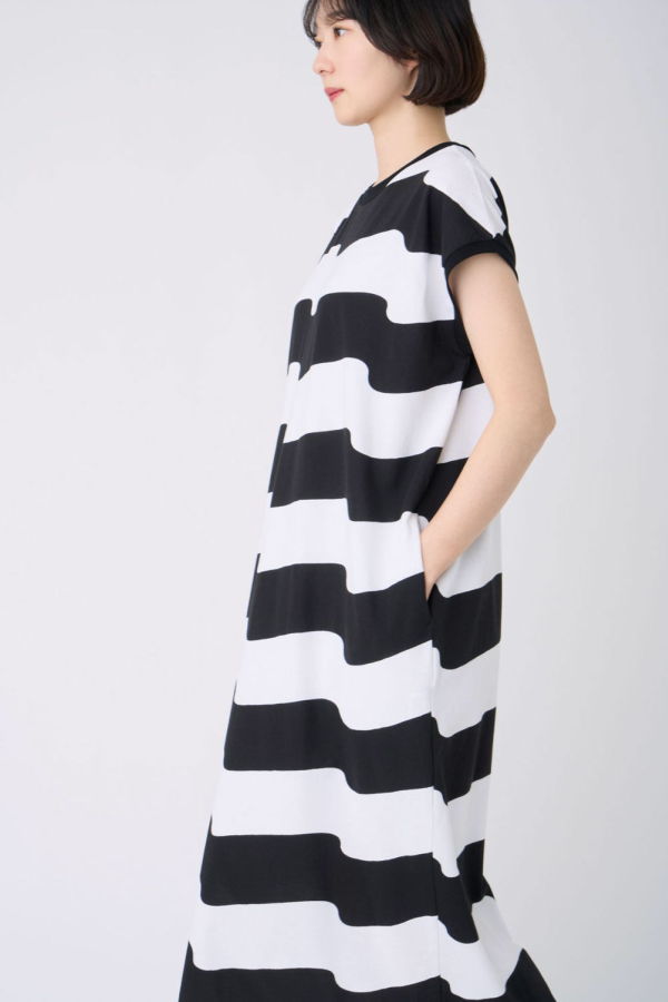 MINA PERHONEN Wind Flag Jersey Cap Dress