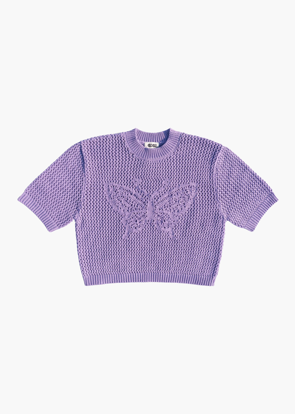 Gigi Knitwear Butterfly Knit T-Shirt