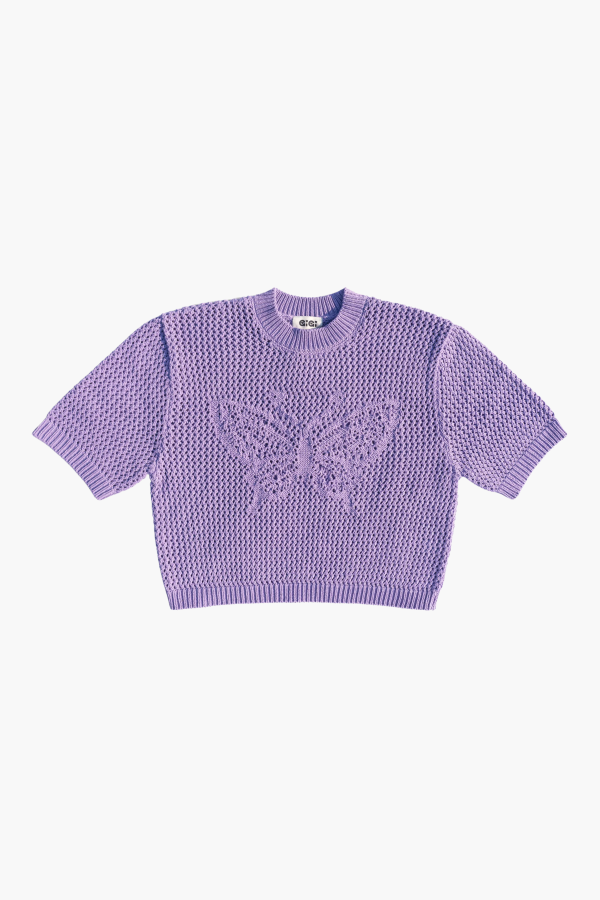 Gigi Knitwear Butterfly Knit T-Shirt