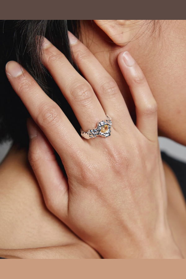 Wolf Circus Silver Citrine Phoebe Ring