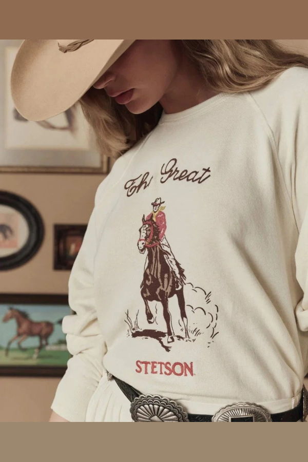 The Great. X Stetson The College Sweatshirt With Stetson Graphic