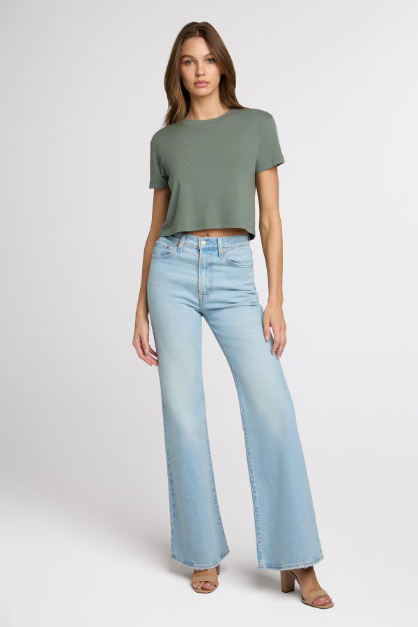 The Standard Stitch Crop Top - Thyme