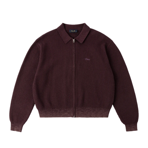 Dime Double Zip Knit - Wine