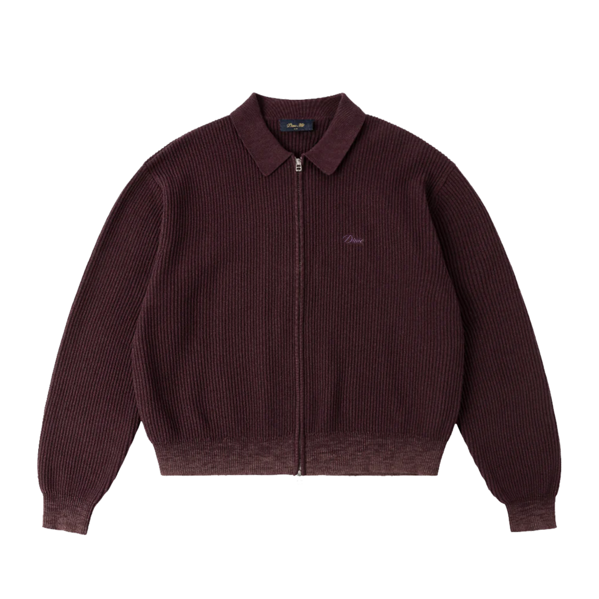 Dime Double Zip Knit - Wine - Image 1 of 1