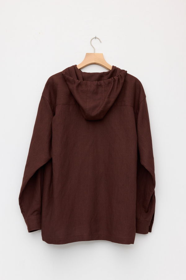 Colbo Hooded Shirt - Mahogany