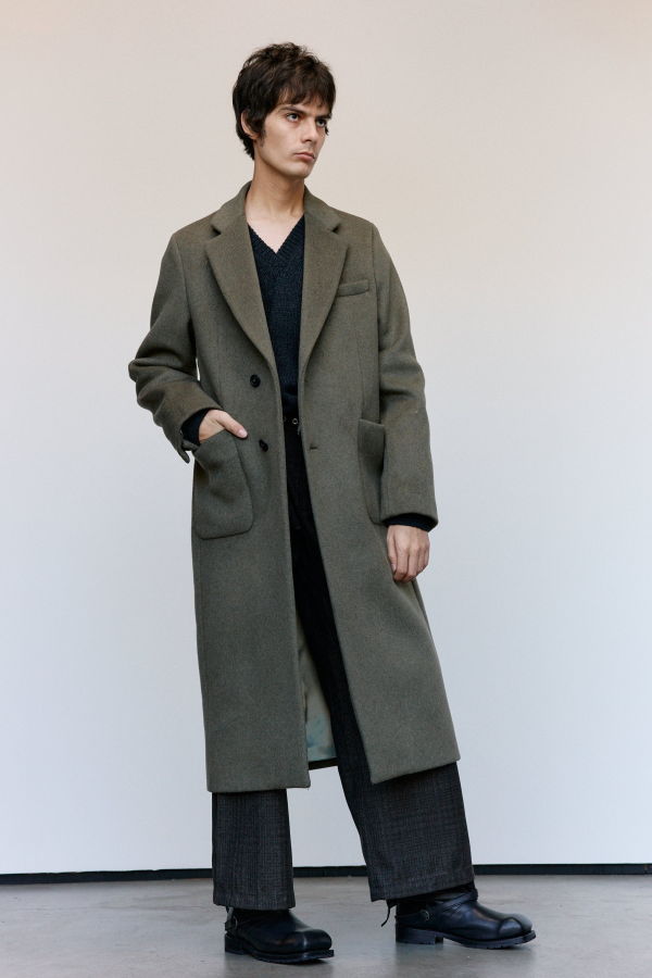 Our Legacy Disruptive Moss Kilo Melton Robe Overcoat