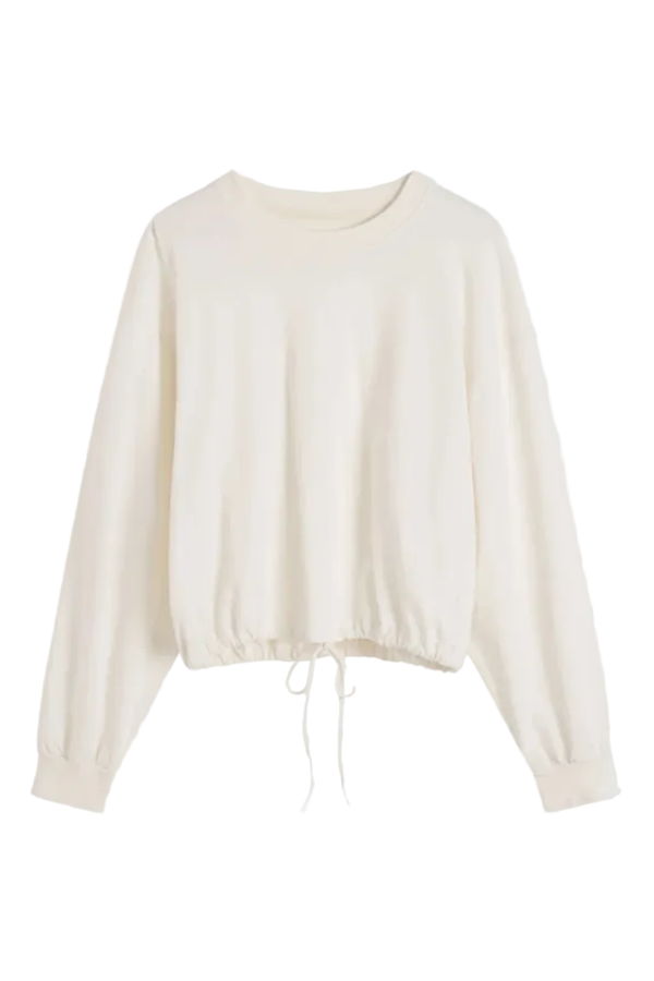 St. Agni Drawstring Long Sleeve Top