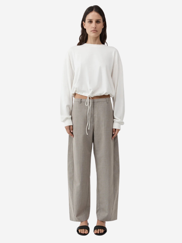 St. Agni Drawstring Long Sleeve Top