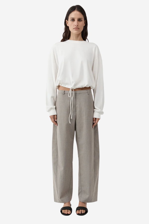 St. Agni Drawstring Long Sleeve Top