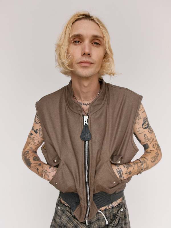 Magliano Wool Bomber Vest - Taupe