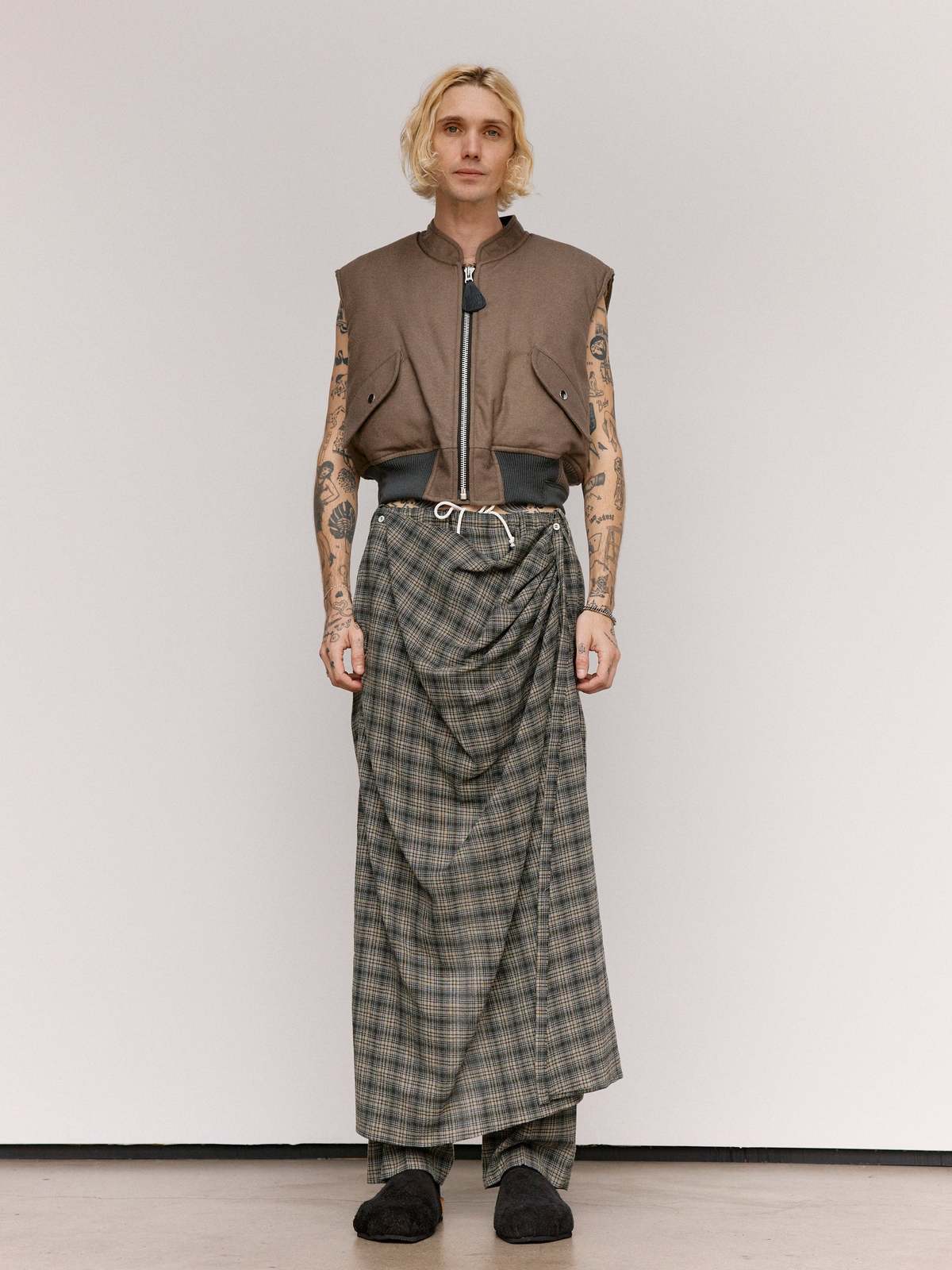 Magliano Wool Bomber Vest - Taupe - Image 3 of 9