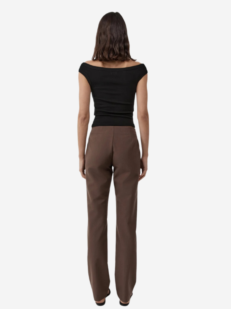 St. Agni Silk Canvas 90s Minimal Pants - Mud