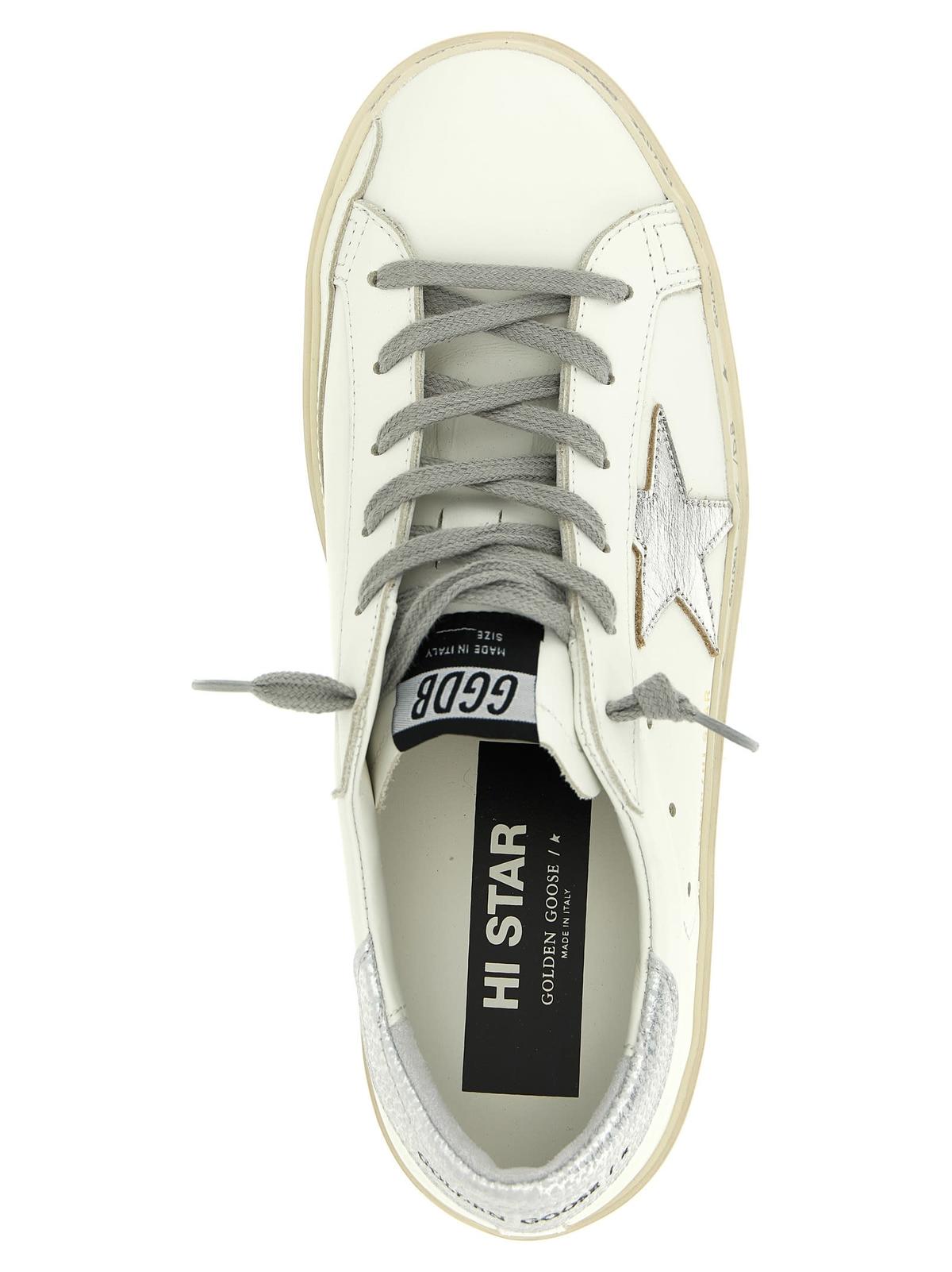 Golden Goose hi-star Sneakers - Silver - Image 4 of 4