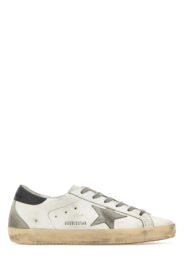 Golden Goose Multicolor Leather Super-Star Classic Sneakers - White Ice Dark Gray