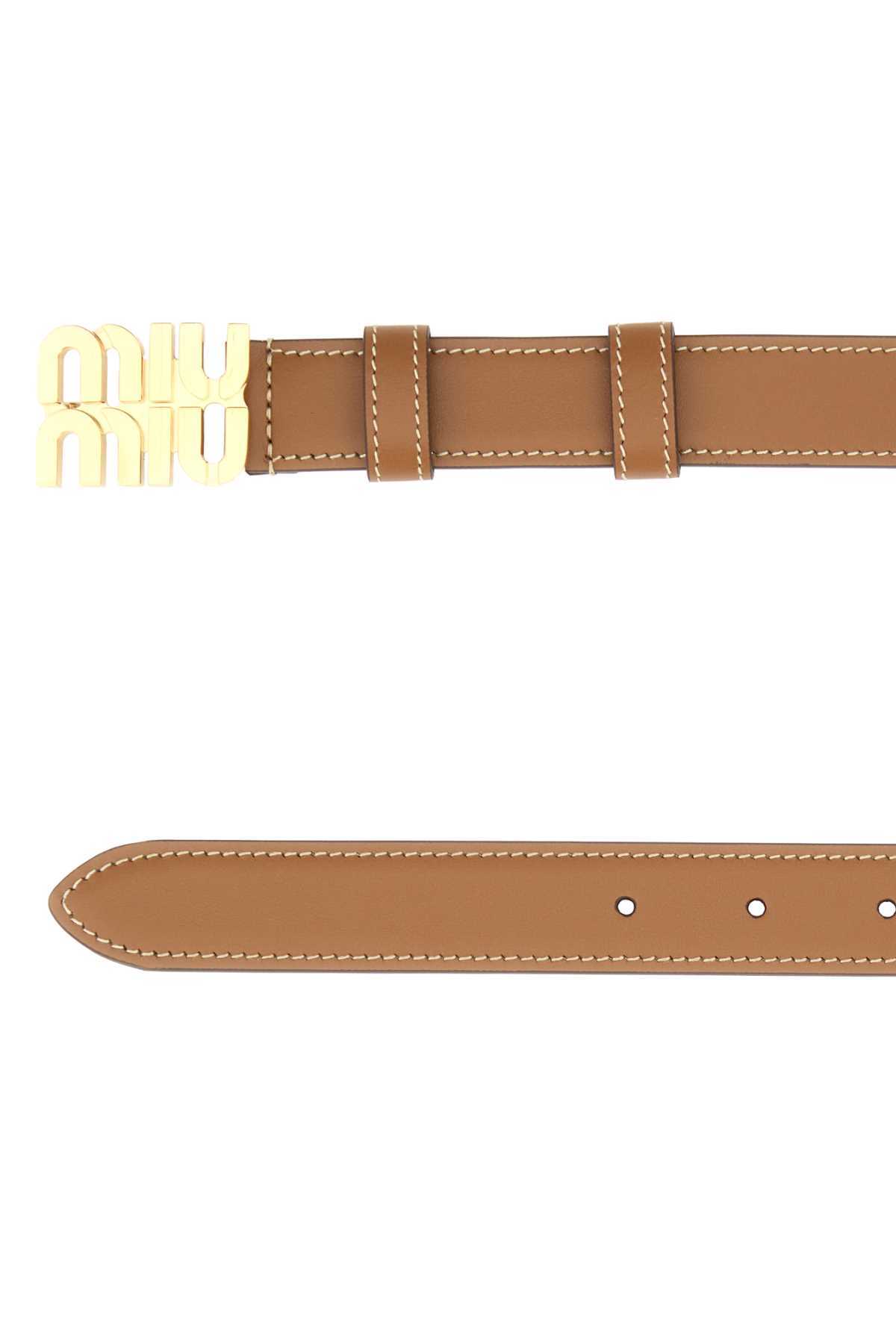 MIU MIU Leather Belt - Caramel - Image 2 of 3