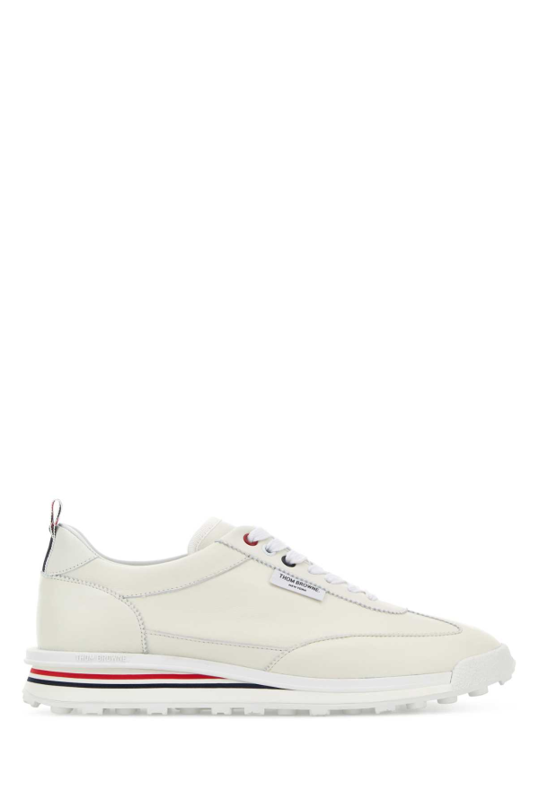 Thom Browne White Leather Sneakers