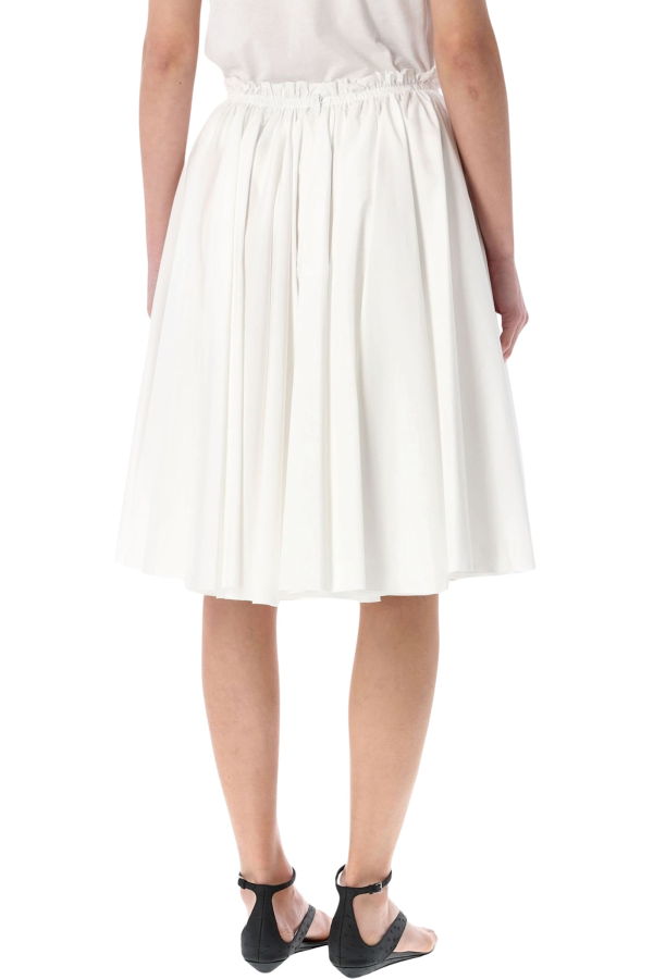 Ami Alexandre Mattiussi Ami Paris Cotton Midi Corolla Skirt - White