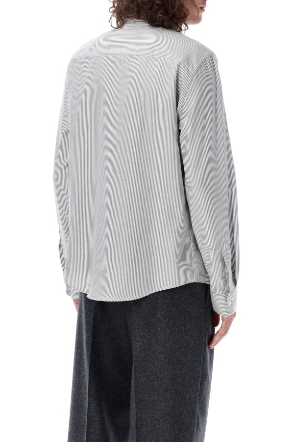 Ami Alexandre Mattiussi Ami Paris Striped Ami De Coeur Shirt - White/Black