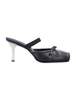 MM6 Maison Margiela Square-Toe Leather Mules - Black Brown - Thumbnail 1