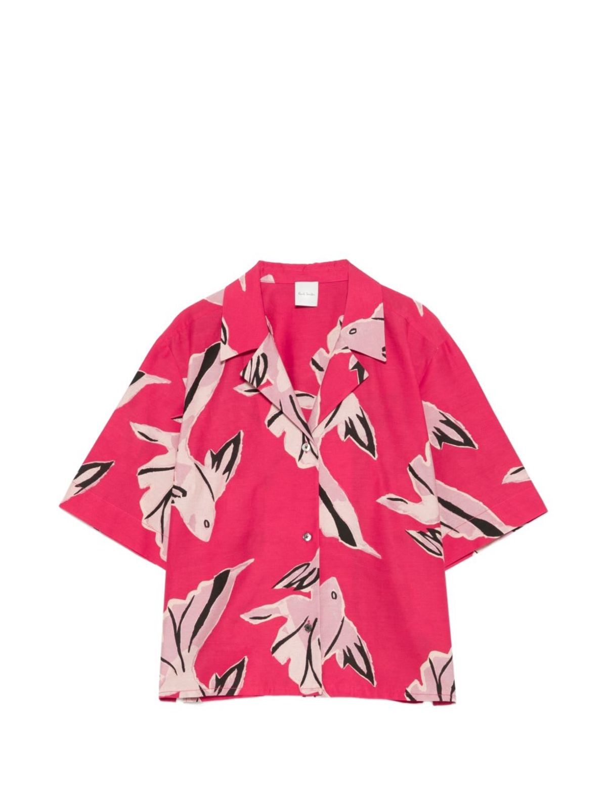 PAUL SMITH Printed Cotton Shirt - Red - Image 1 of 3