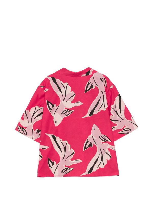 PAUL SMITH Printed Cotton Shirt - Red