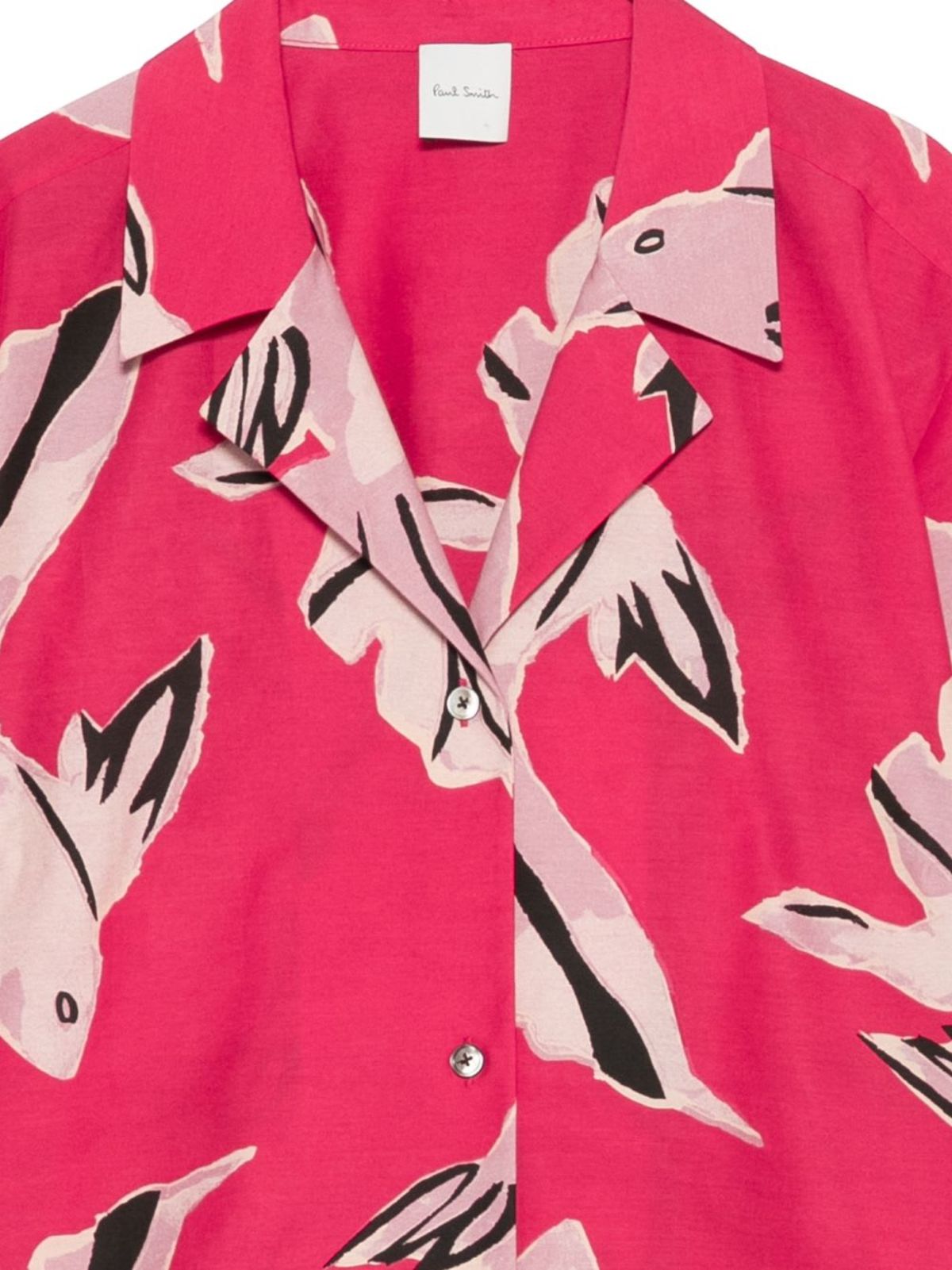 PAUL SMITH Printed Cotton Shirt - Red - Image 3 of 3