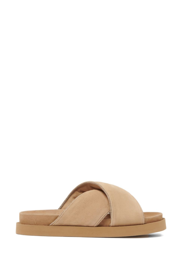 Fabiana Filippi Suede Leather Platform Sandals - Light Brown