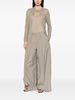 Fabiana Filippi Tie-Detail Long Cardigan - Khaki Green - Thumbnail 4