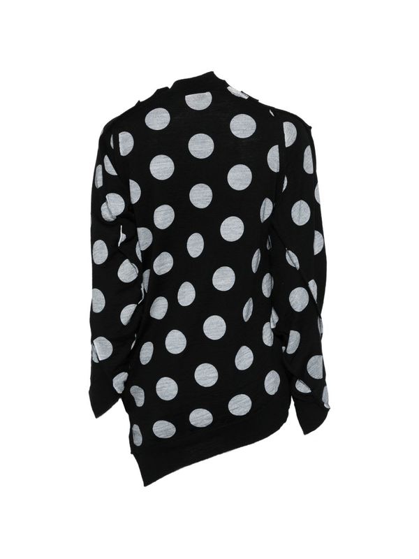 JUNYA WATANABE Dotted Wool Sweater - Black
