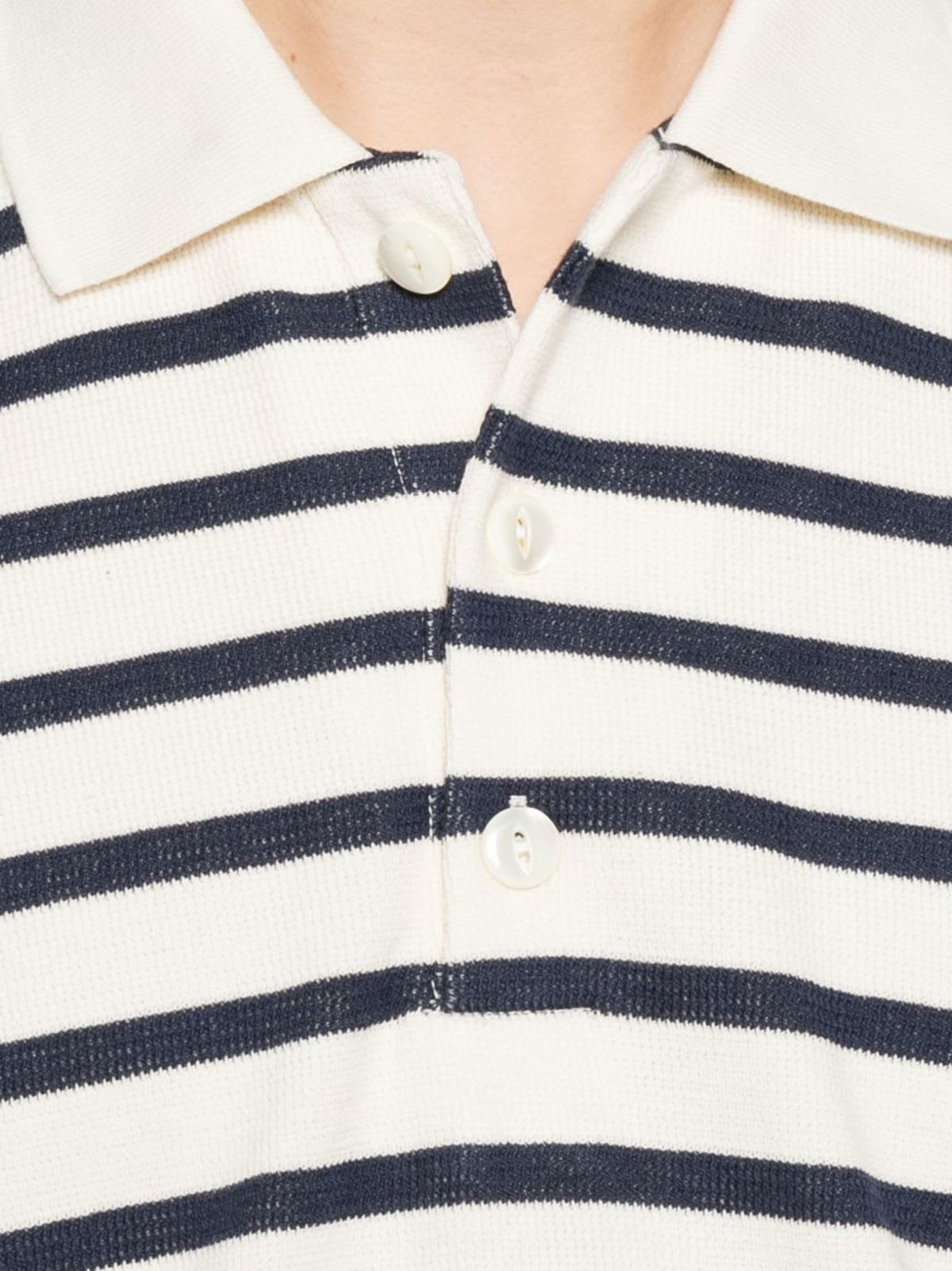 JUNYA WATANABE Striped Cotton Polo Shirt - Image 4 of 5