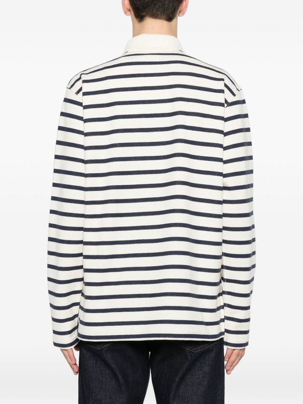 JUNYA WATANABE Striped Cotton Polo Shirt