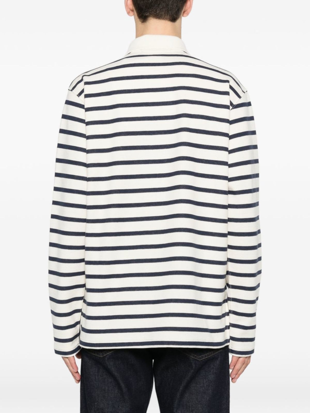 JUNYA WATANABE Striped Cotton Polo Shirt - Image 5 of 5