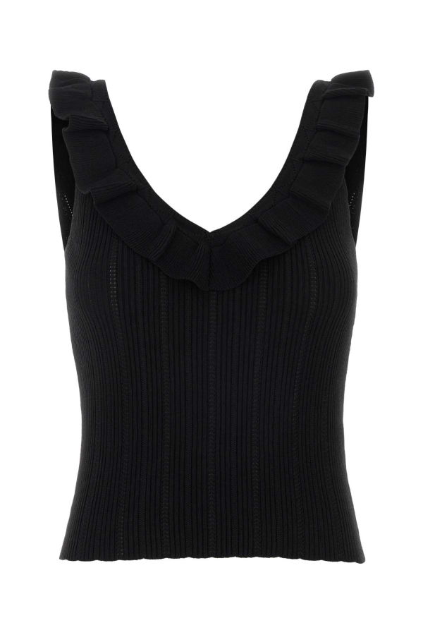 Blumarine Viscose Blend Tank Top - Black
