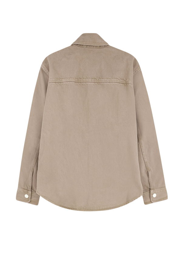 Ami Alexandre Mattiussi Ami De Coeur Cotton Shirt - Beige Taupe