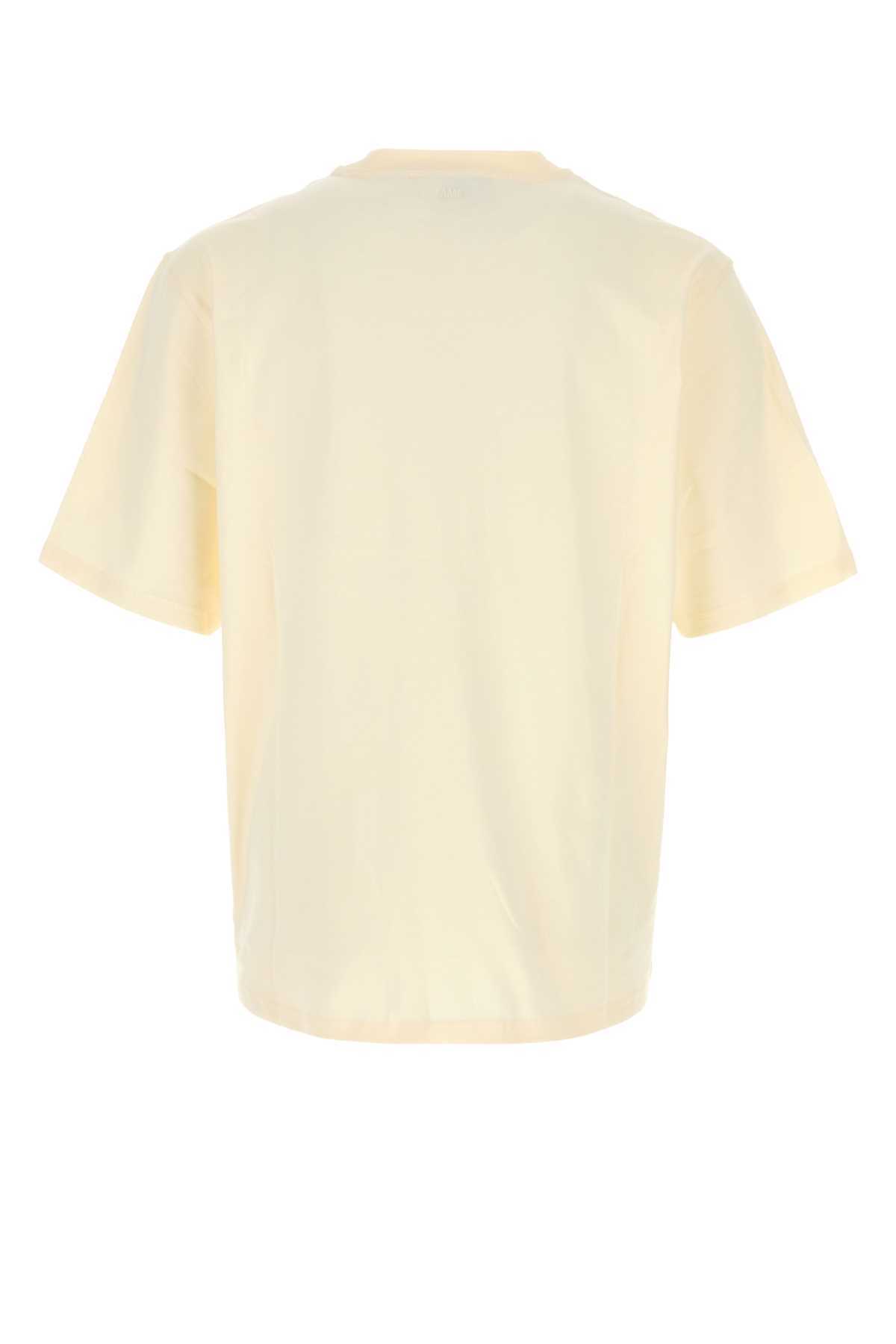 Ami Alexandre Mattiussi Ivory Cotton T-Shirt - Image 2 of 2